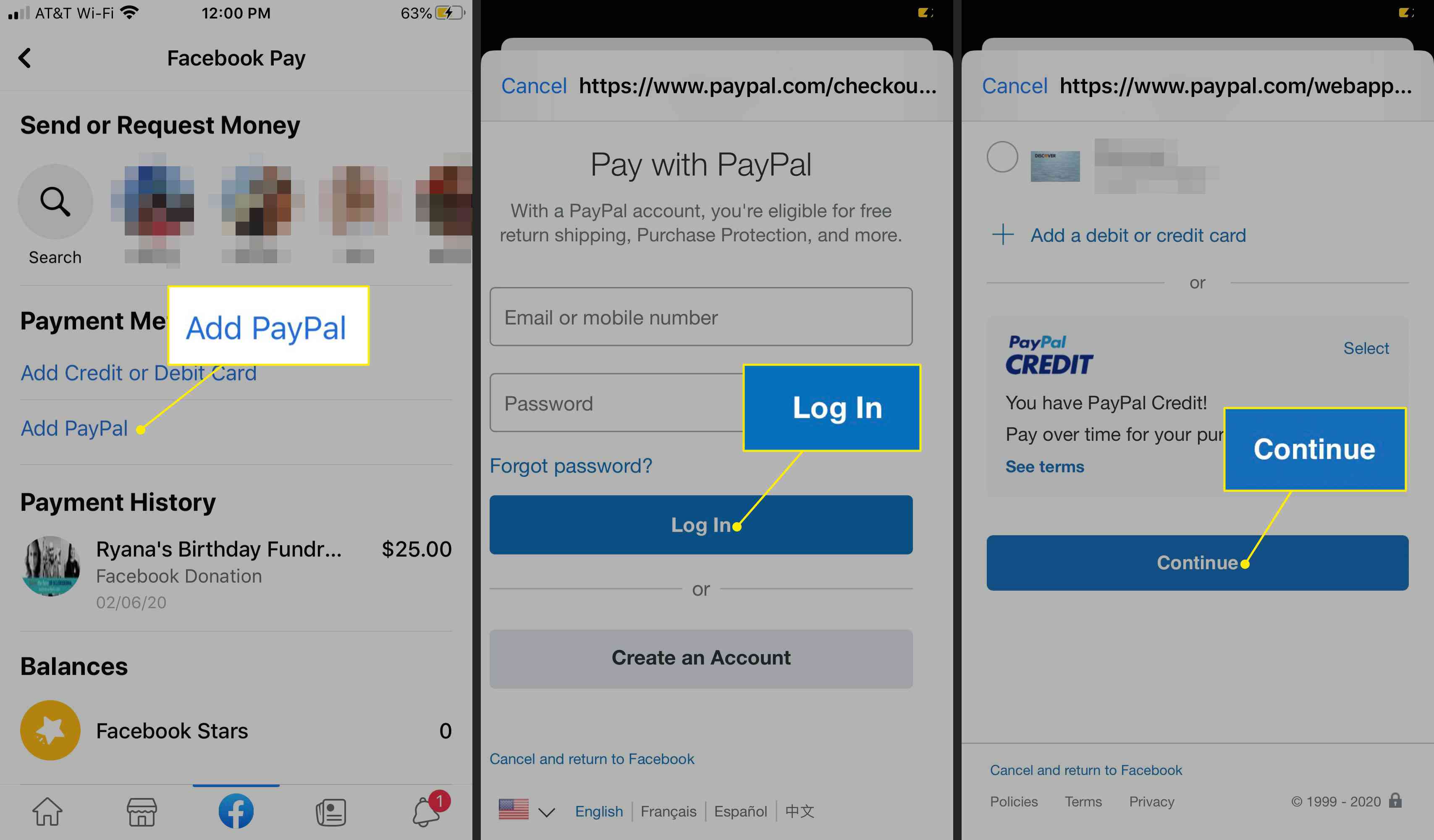 Προσθήκη λογαριασμού PayPal στο Messenger