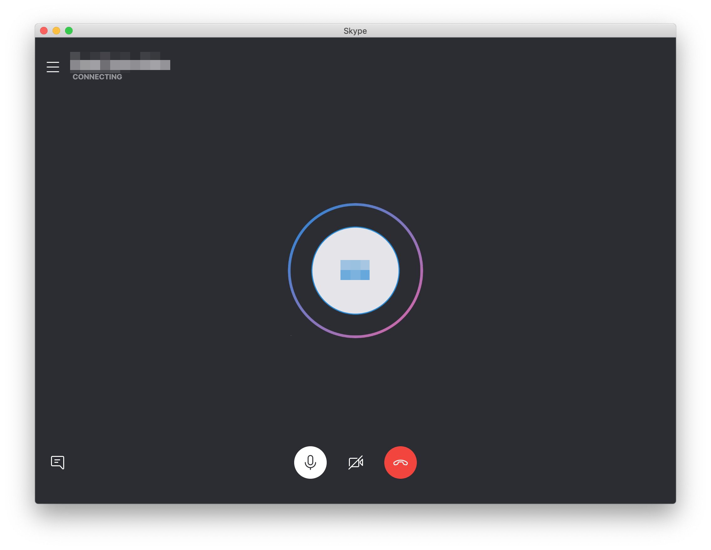 Skype για οθόνη κλήσεων macOS