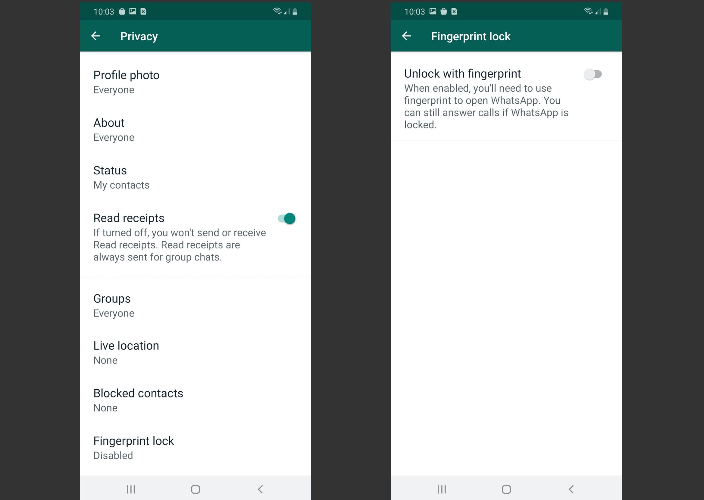 Κλείδωμα WhatsApp σε Android.