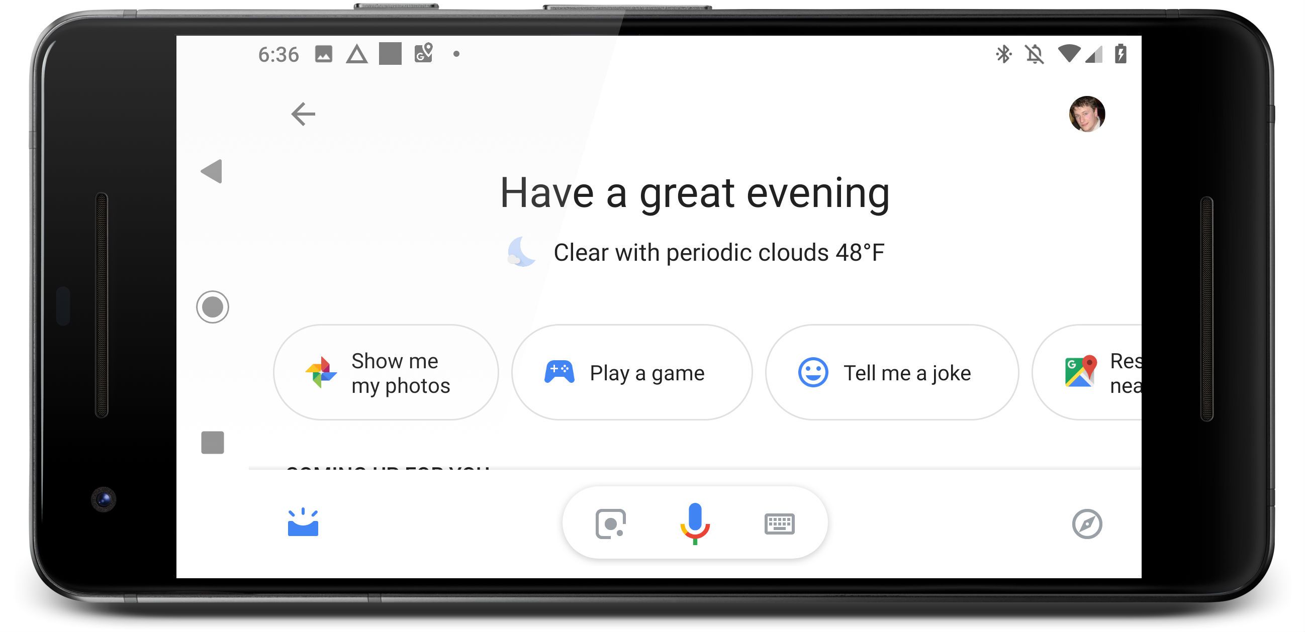 Ο Βοηθός Google εμφανίζεται σε τηλέφωνο Android.