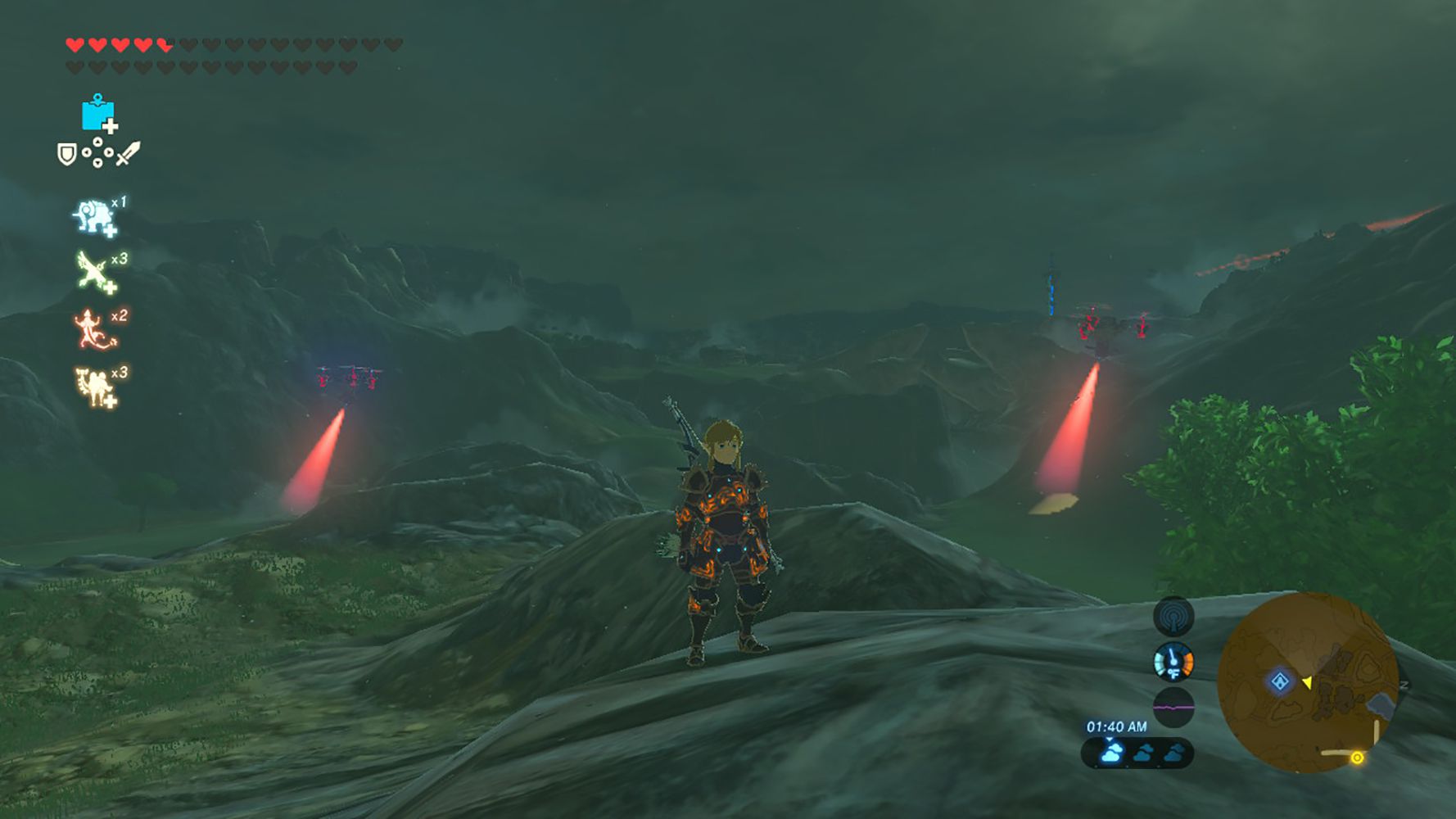 Στιγμιότυπο οθόνης της αρχαίας πανοπλίας στο Zelda: BOTW
