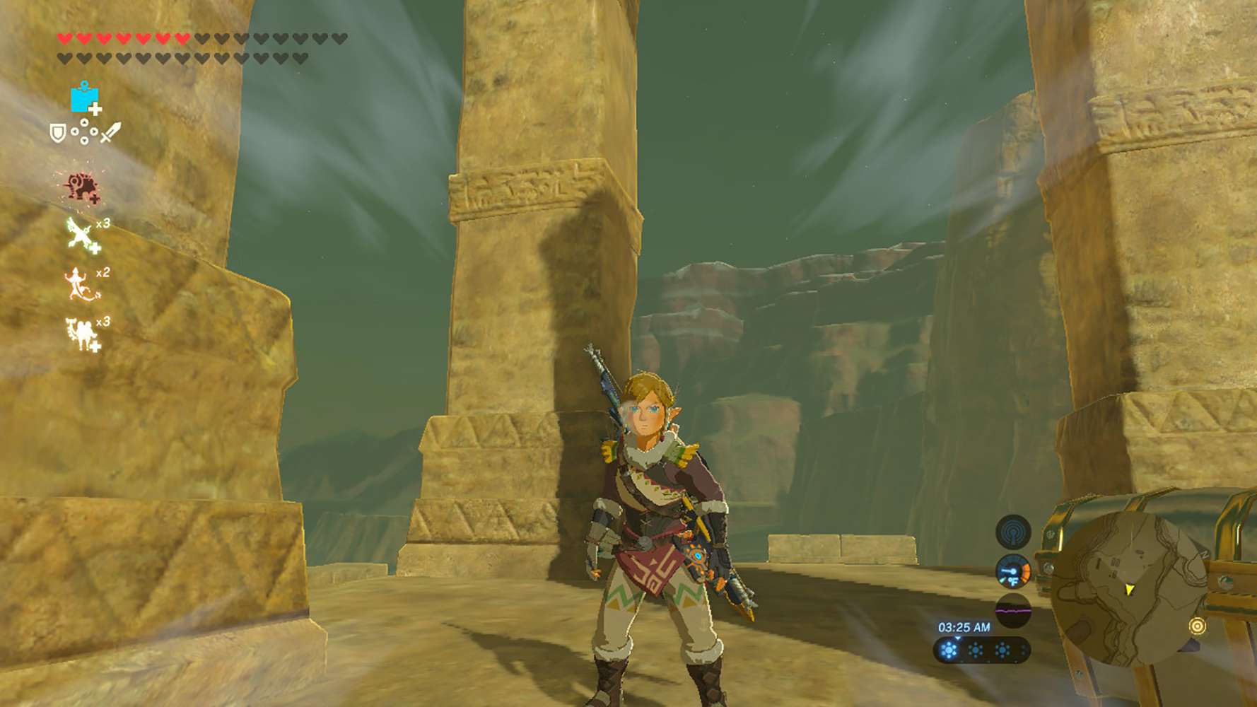 Στιγμιότυπο οθόνης της πανοπλίας Snowquill στο Zelda: BOTW