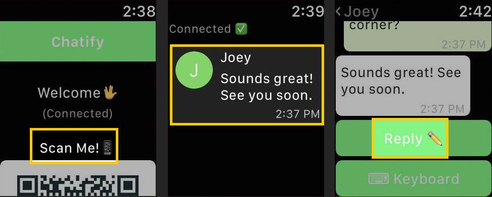 Μηνύματα WhatsApp σε ένα ρολόι της Apple μέσω του Chatify