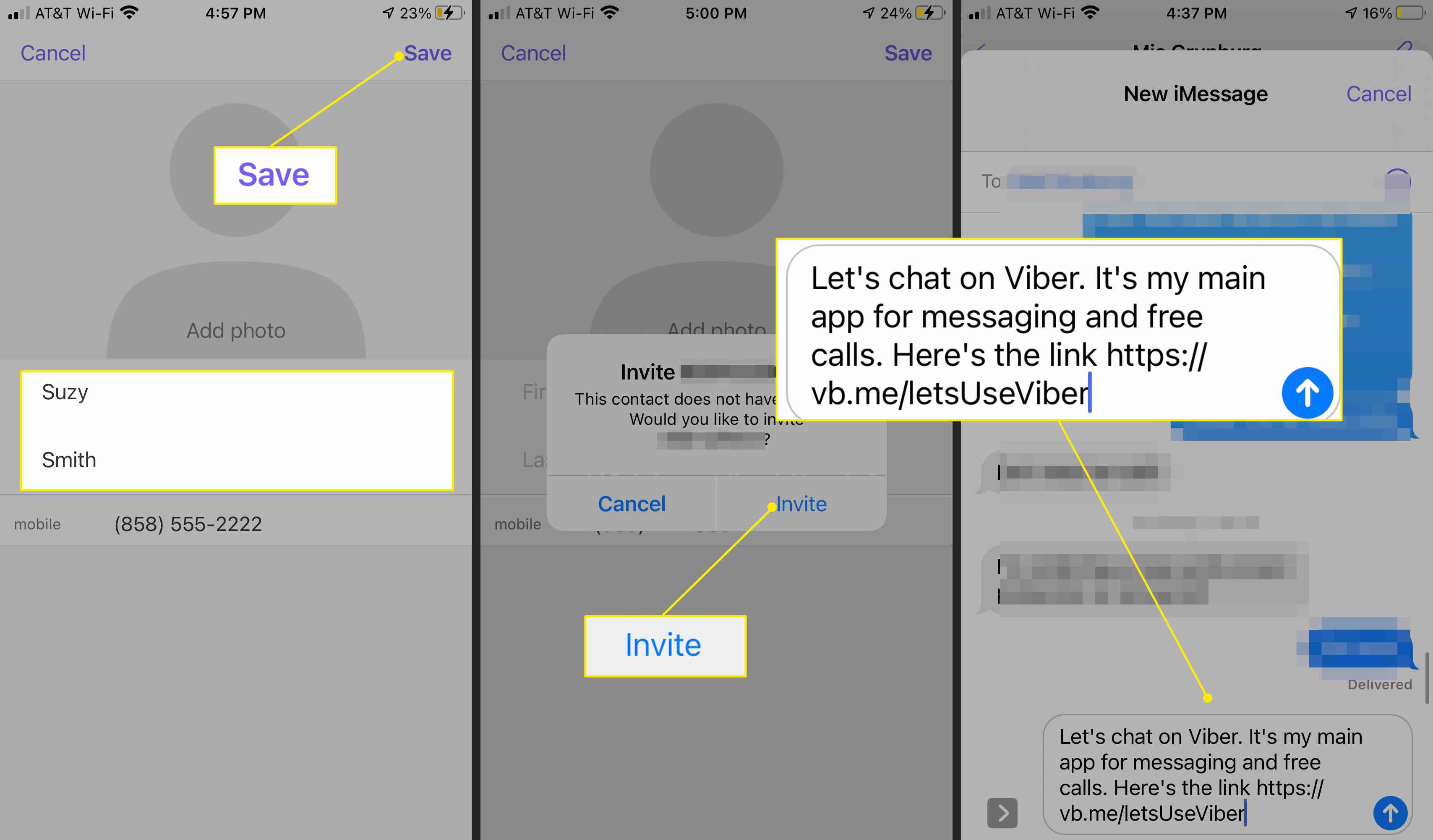 Η εφαρμογή Viber προσθέτει οθόνη επαφής με πρόσκληση κειμένου