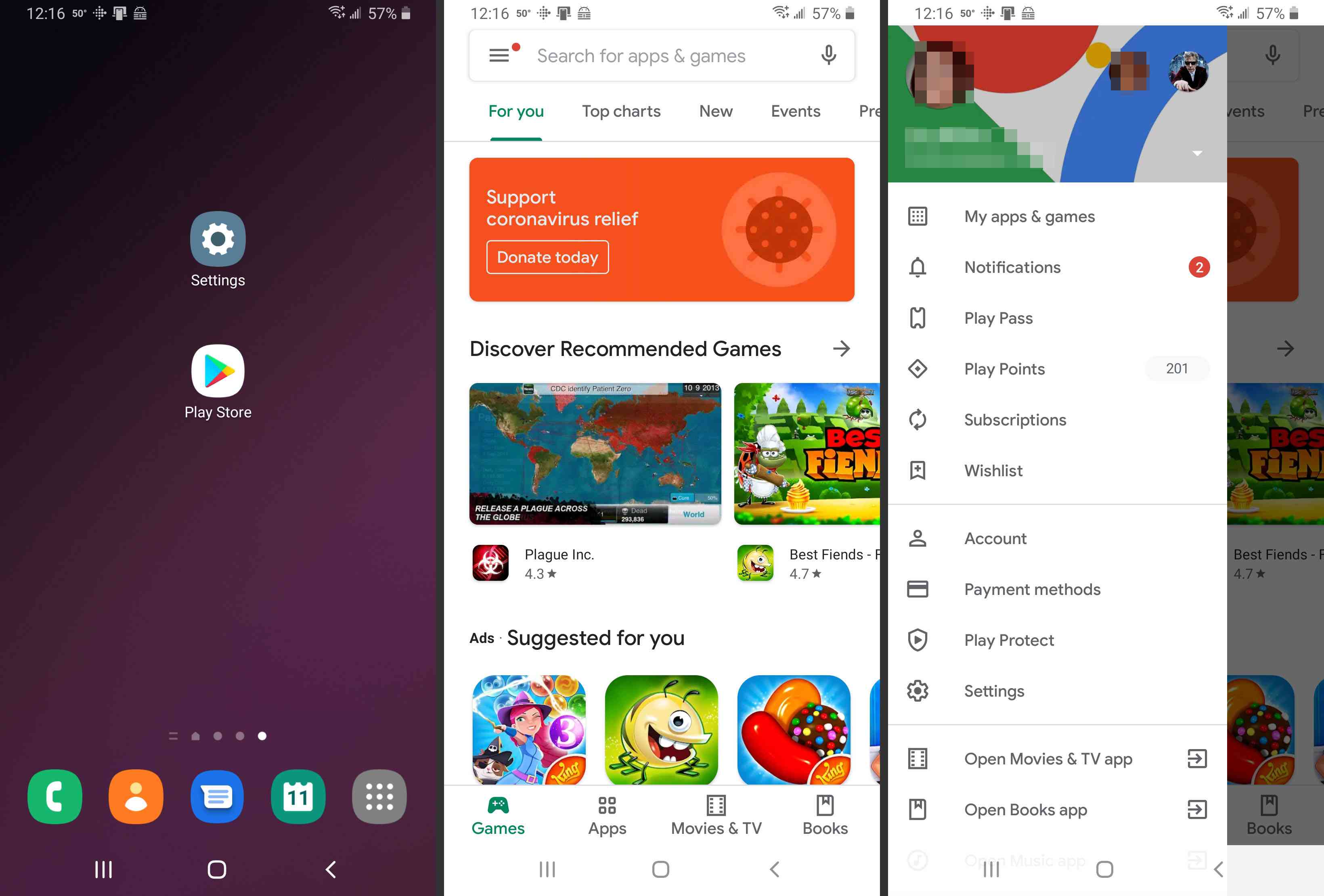 Στιγμιότυπα οθόνης του Android Play Store.