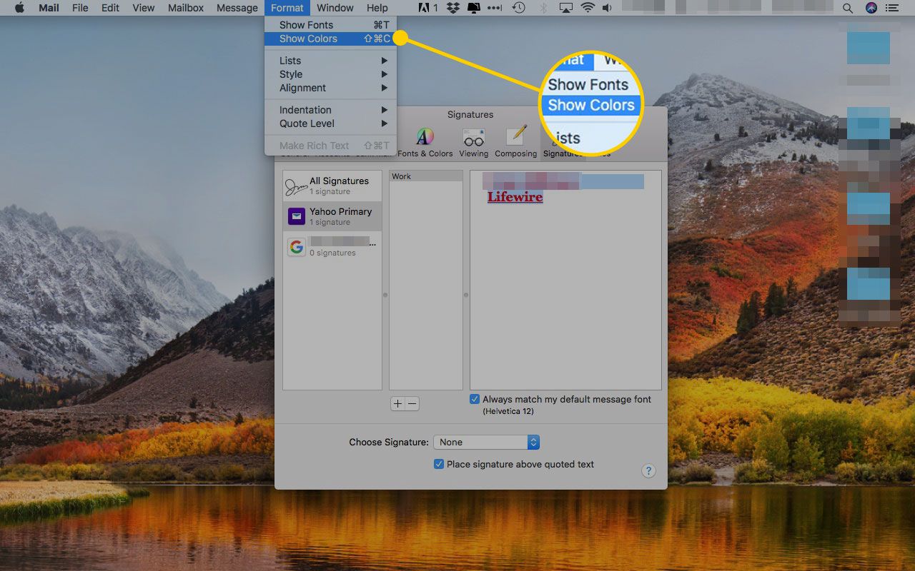 Apple Mail με την επιλογή