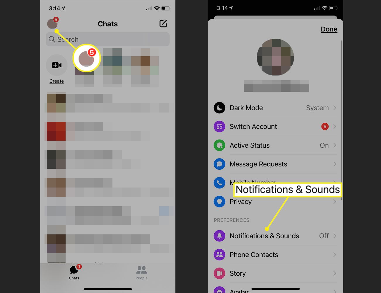 Η εφαρμογή Messenger για κινητές συσκευές εμφανίζει τις Ρυθμίσεις